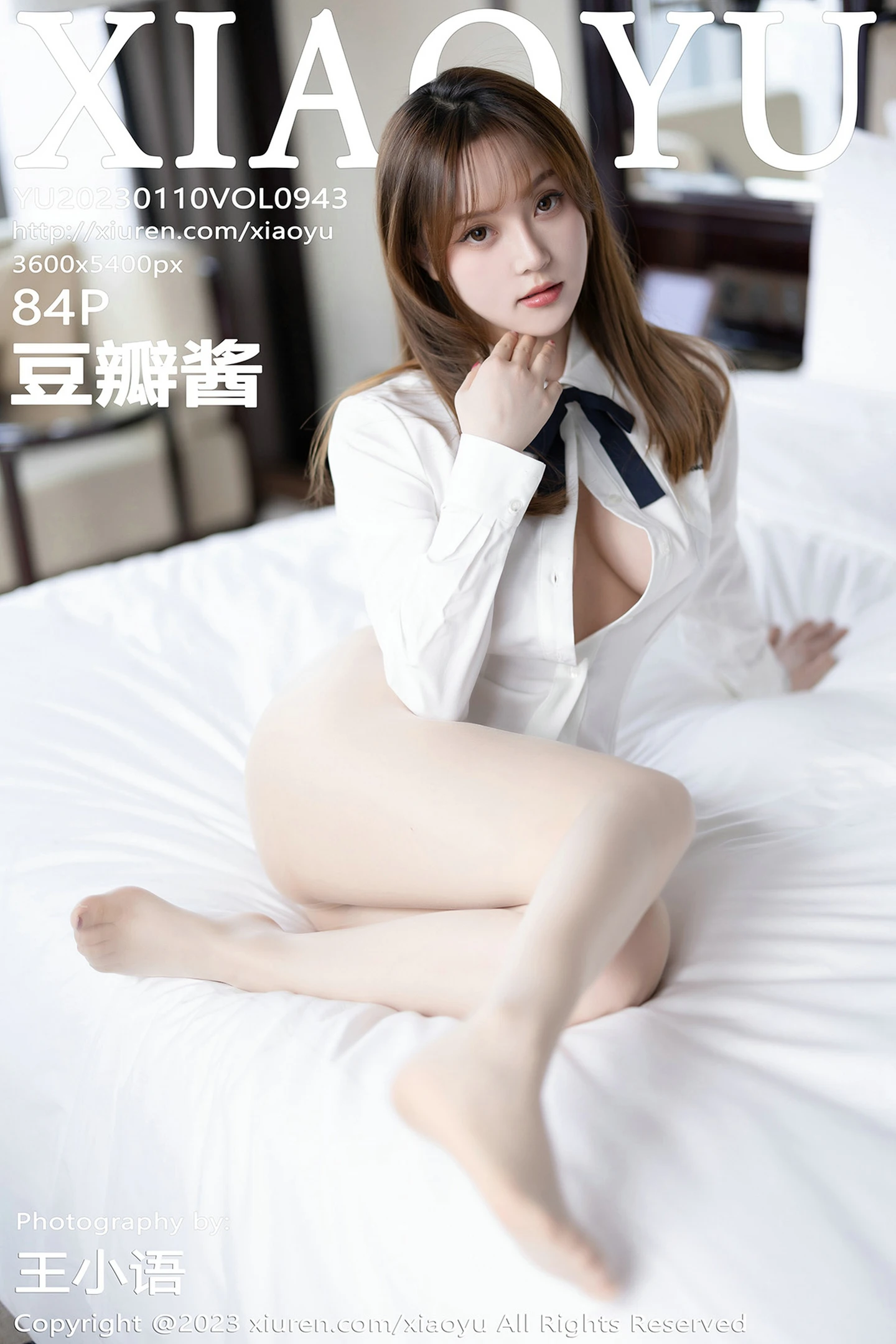 [XiaoYu画语界]Vol.943_模特豆瓣酱半脱露性感白T配超薄无内肉丝秀丰满身材诱惑写真84P-秀人网 - XiuRen.Space